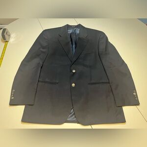 Woolmark 100% wool men’s 40 S black double breasted blazer sports jacket